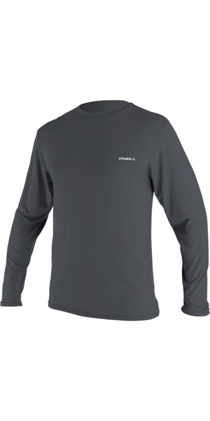 2026 O'Neill Hombres Basic Skins Camiseta De Manga Larga Con Protección Solar 5719 - Graphite